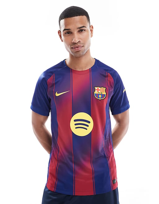 Nike Football Barcelona 2025/26 Dri-FIT home shirt in red and blue