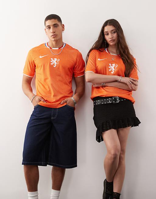 Nike Football Euro 2025 Netherlands home shirt in orange