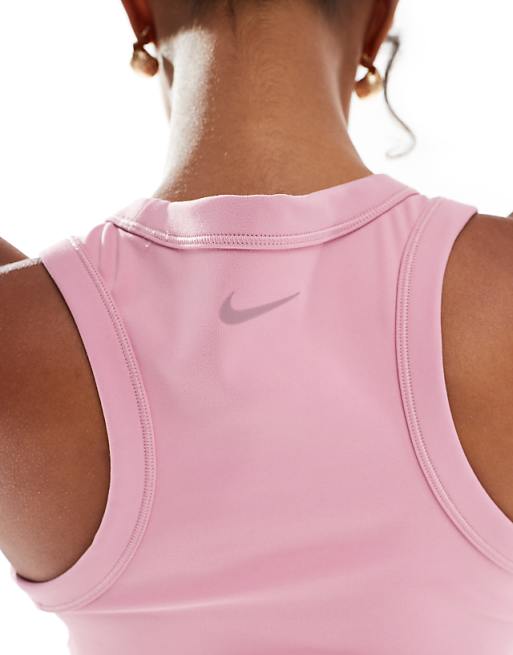 Nike One Training Dri-FIT Cropped Vest In Pink