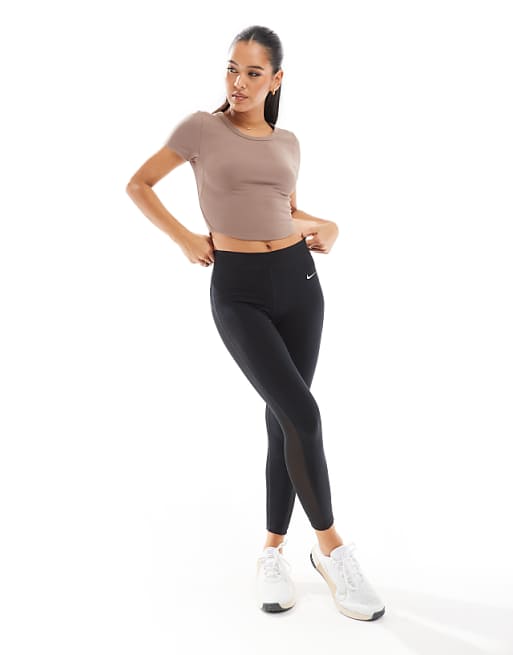 Nike One Training Dri-FIT Fitted T-shirt In Brown