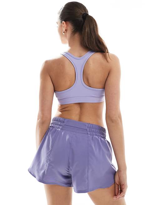 Nike One Training Dri-FIT Mid Rise 3 Inch Shorts In Purple