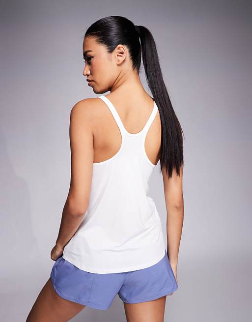 Nike One Training Dri-FIT Strappy Vest In White
