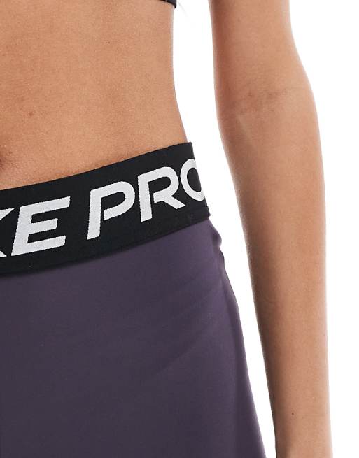 Nike Pro Training 365 3 Inch Leggings Shorts In Purple