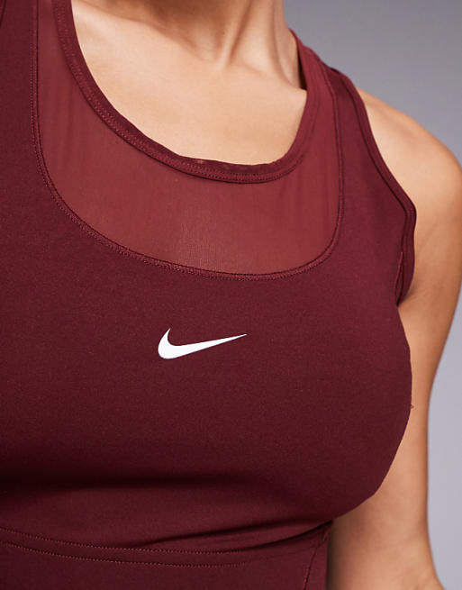 Nike Pro Training Dri-FIT Cropped Vest In Burgundy