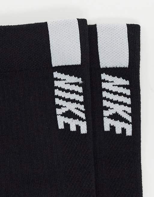 Nike Running 2 Pack Crew Socks In Black