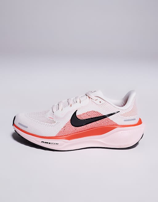 Nike Running Air Zoom Pegasus 41 Trainers In White And Pink