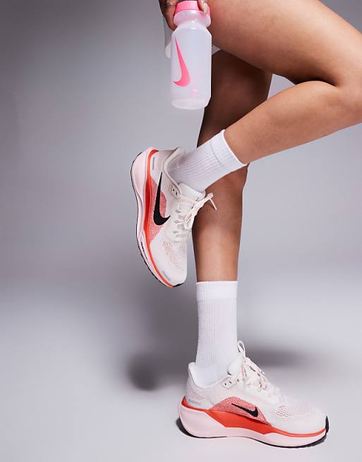 Nike Running Air Zoom Pegasus 41 trainers in white and pink