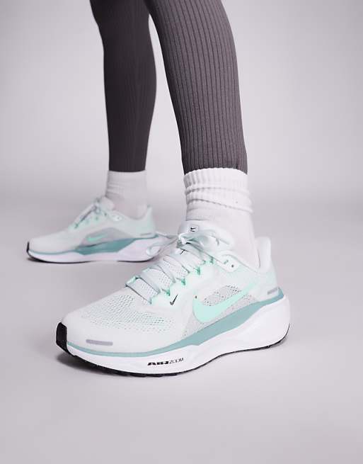 Nike Running Air Zoom Pegasus 41 trainers in white and green