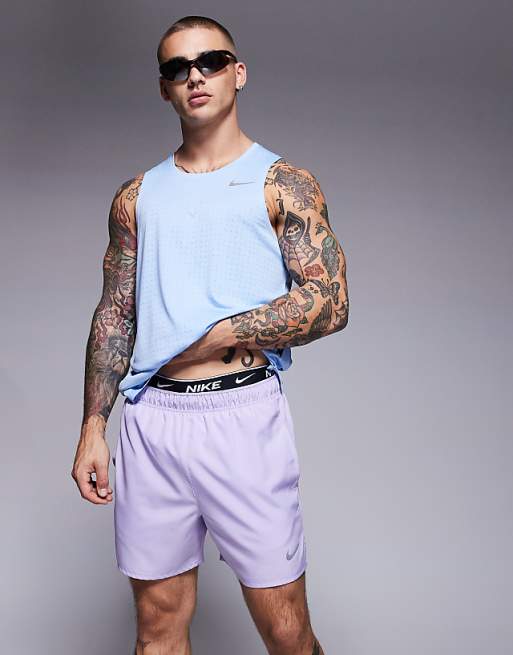 Nike Running Challenger Dri-FIT 5 inch shorts in lilac
