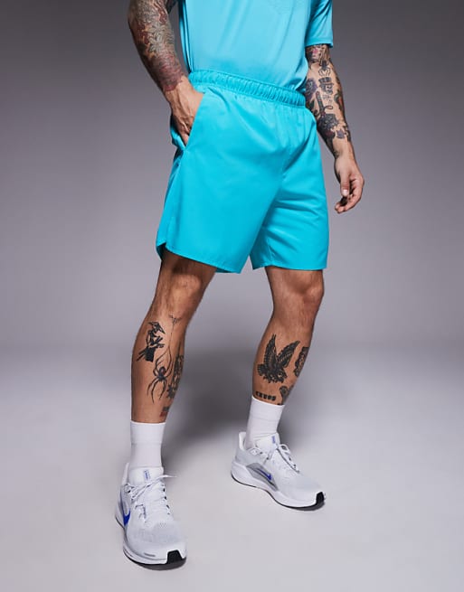 Nike Running Challenger Dri-FIT 7 inch shorts in turquoise