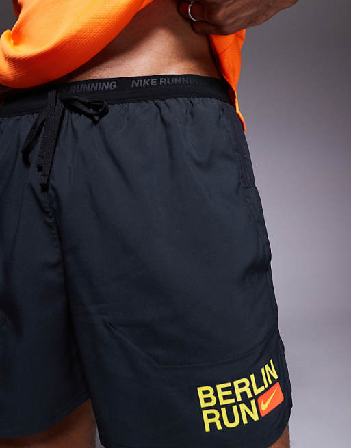 Nike Running City Marathon Dri-FIT Stride 5inch Shorts In Black