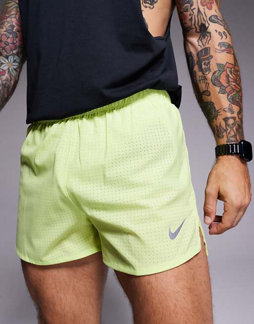 Nike Running Dri-FIT 3 Inch Shorts In Yellow
