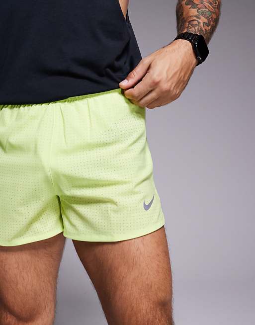 Nike Running Dri-FIT 3 Inch Shorts In Yellow