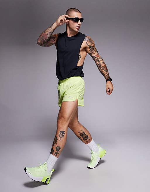 Nike Running Dri-FIT 3 inch shorts in yellow