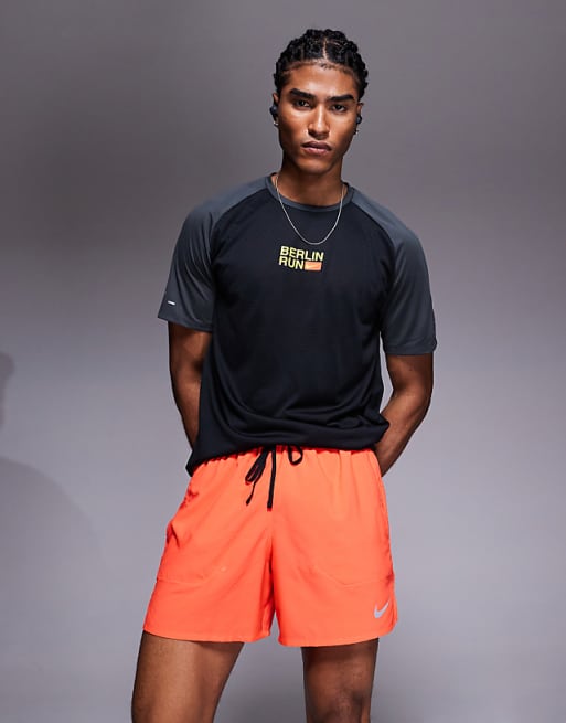 Nike Running Dri-FIT Stride 5 inch shorts in red
