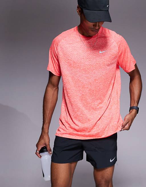 Nike Running Dri-FIT Stride short sleeve top in red
