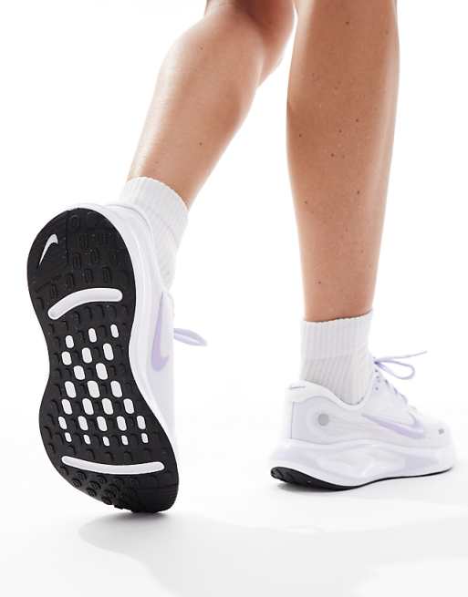 Nike Running Journey Run Trainers In White And Lilac