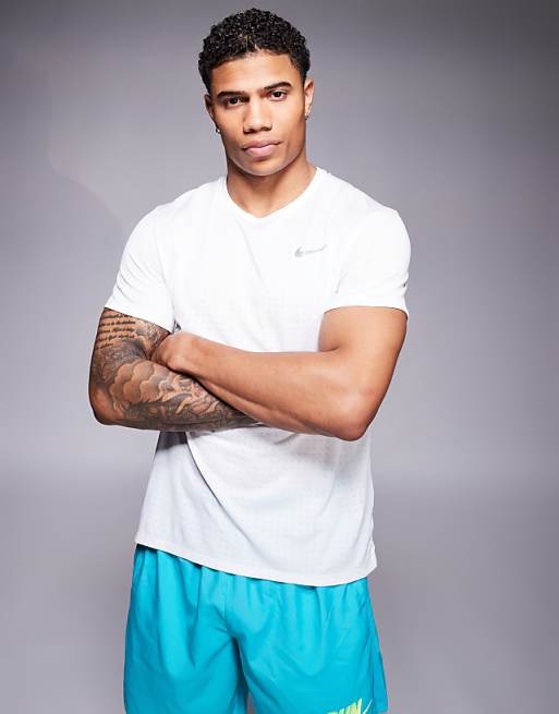 Nike Running Miler Breathe t-shirt in white