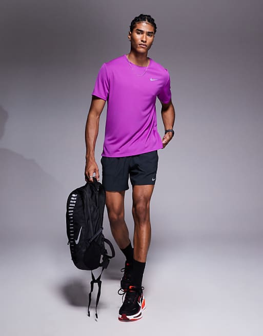 Nike Running Miler Dri-FIT t-shirt in purple