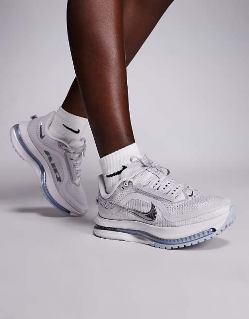 Nike Running Pegasus Premium trainers in light grey and silver