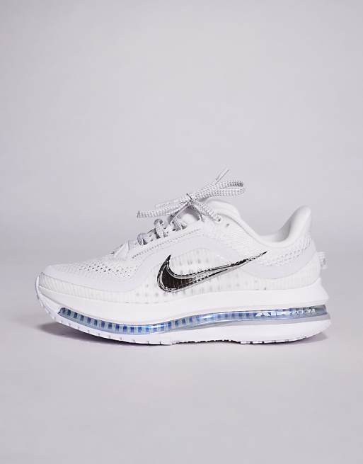 Nike Running Pegasus Premium Trainers In White And Silver