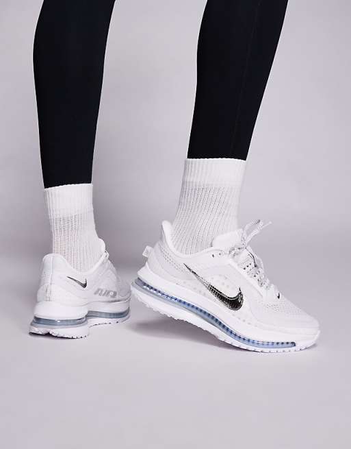 Nike Running Pegasus Premium Trainers In White And Silver