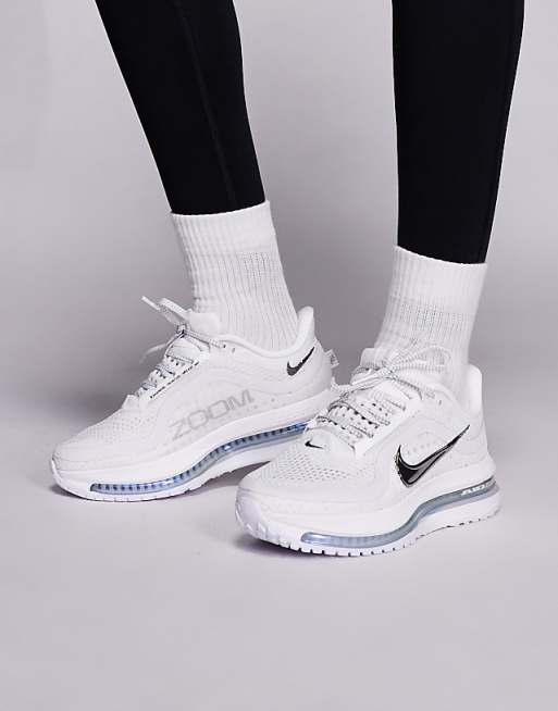 Nike Running Pegasus Premium trainers in white and silver