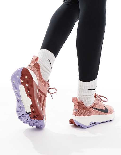 Nike Running ReactX Wildhorse Trainers In Pink And White