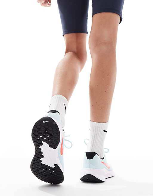 Nike Running Revolution 7 Trainers In Blue And White