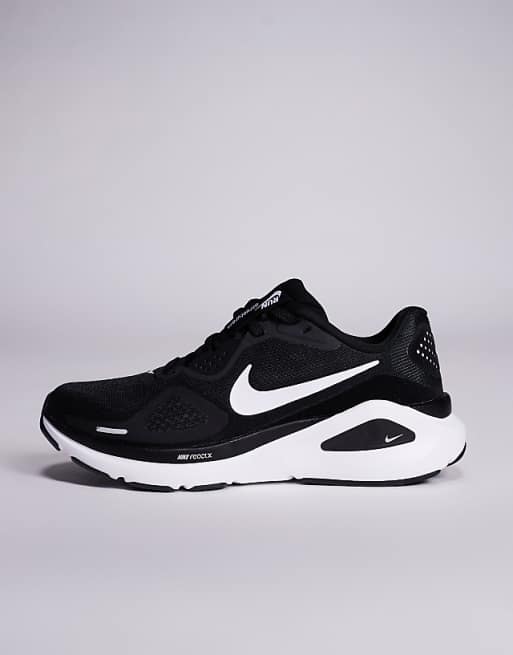 Nike Running Structure 26 Trainers In Black And White