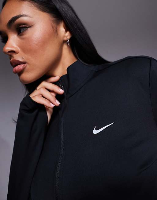Nike Running Swift Dri-FIT Fitted Full Zip Top In Black