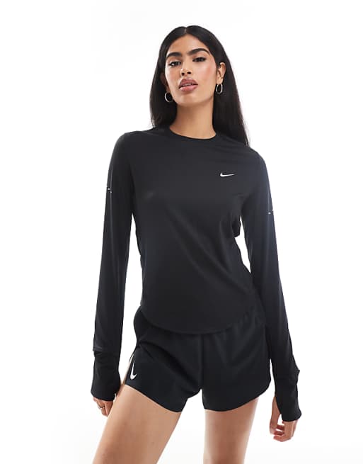 Nike Running Swift Dri-FIT long sleeve t-shirt in black