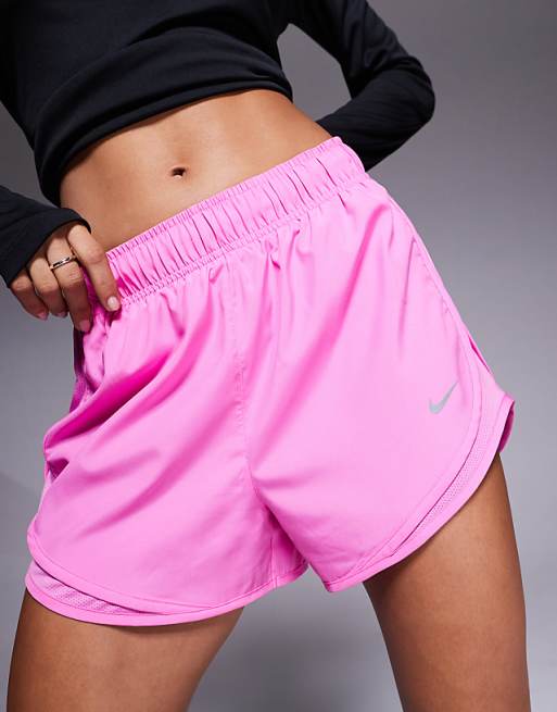 Nike Running Tempo Dri-FIT Mid Rise 3 Inch Shorts In Pink
