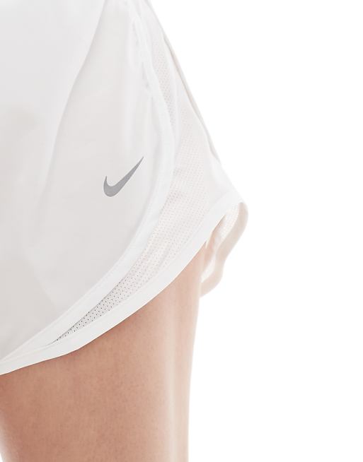 Nike Running Tempo Dri-FIT Mid Rise 3 Inch Shorts In White