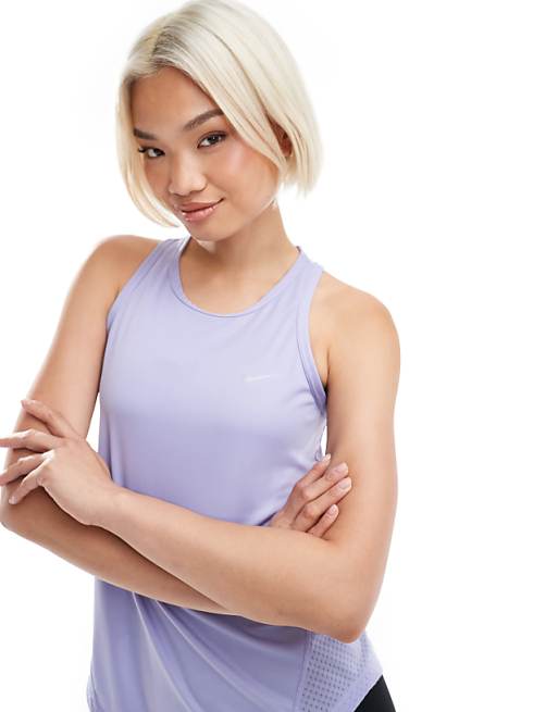 Nike Running Tempo Dri-Fit Vest In Lilac