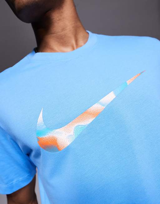 Nike Training Dri-FIT Lava Swoosh Graphic T-shirt In Blue