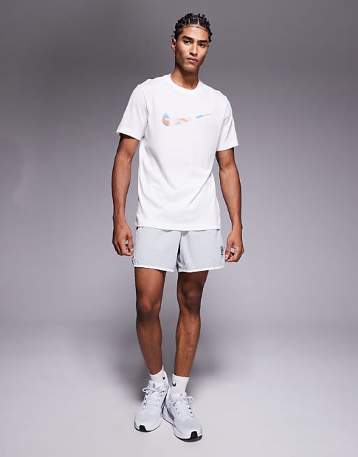 Nike Training Dri-FIT Lava Swoosh Graphic T-shirt In White
