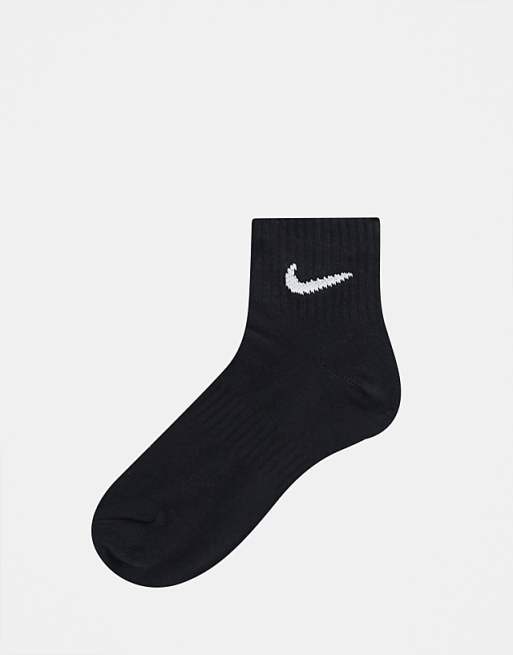 Nike Training Everyday Lightweight 3 Pack Ankle Socks In Black