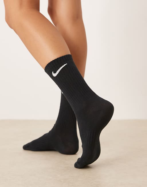 Nike Training Everyday Lightweight 3 Pack Crew Socks In Black