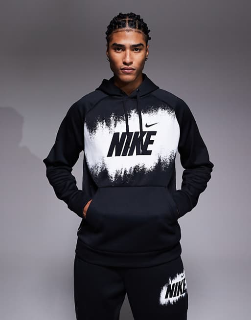 Nike Training Heritage graphic hoodie in black