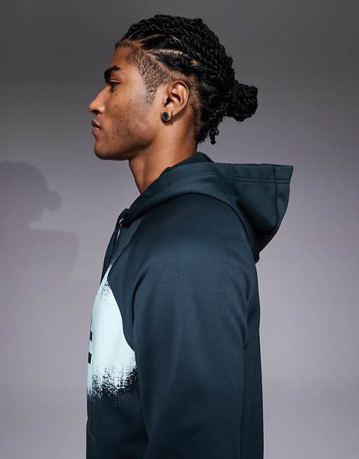 Nike Training Heritage Graphic Hoodie In Dark Green