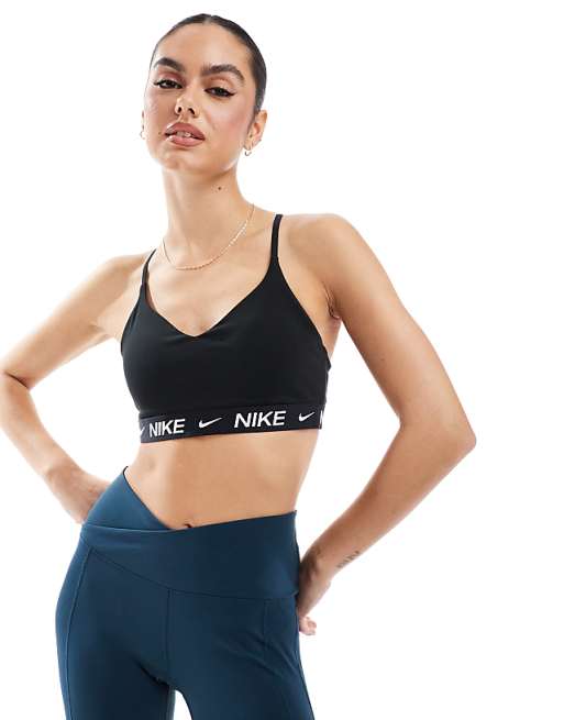 Nike Training Indy Dri-FIT light support sport bra in black