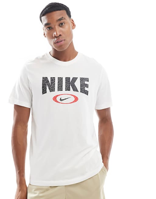 Nike Training oval swoosh graphic t-shirt in white