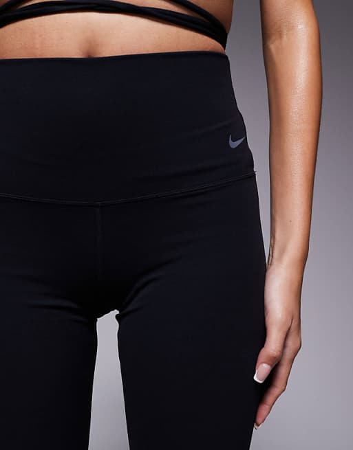 Nike Training Zenvy Dri-FIT Soft Touch High Waisted Flared Trousers In Black