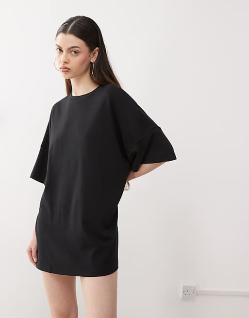 Noisy May Boxy T-shirt Dress In Black