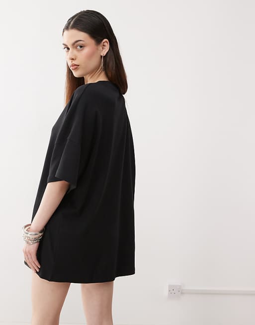Noisy May Boxy T-shirt Dress In Black