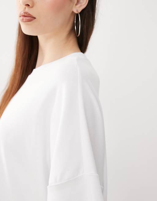 Noisy May Boxy T-shirt Dress In White