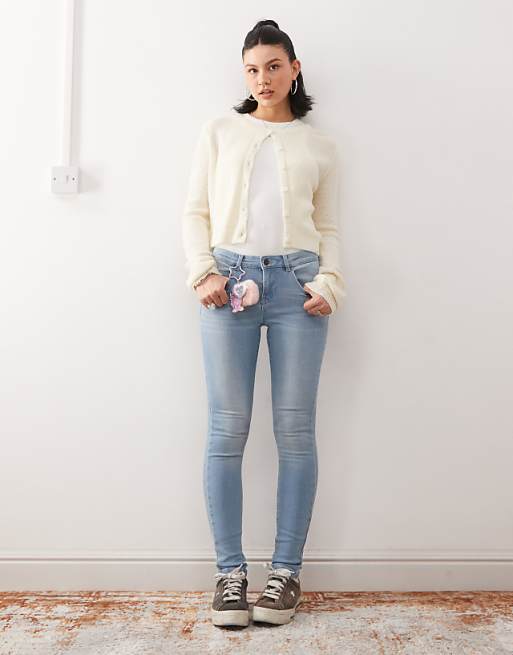 Noisy May Jen push up jeans in light blue wash