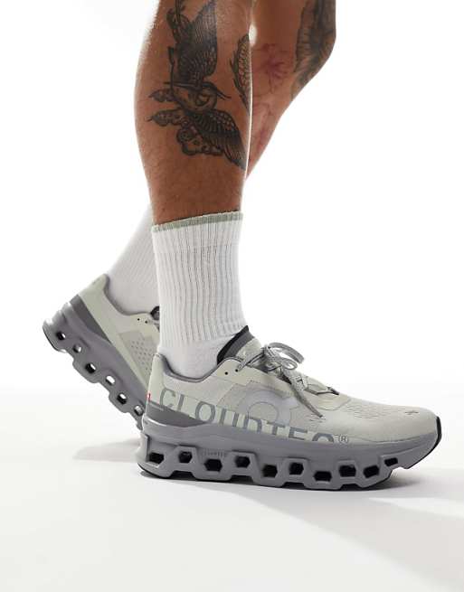 ON Cloudmonster running trainers in grey