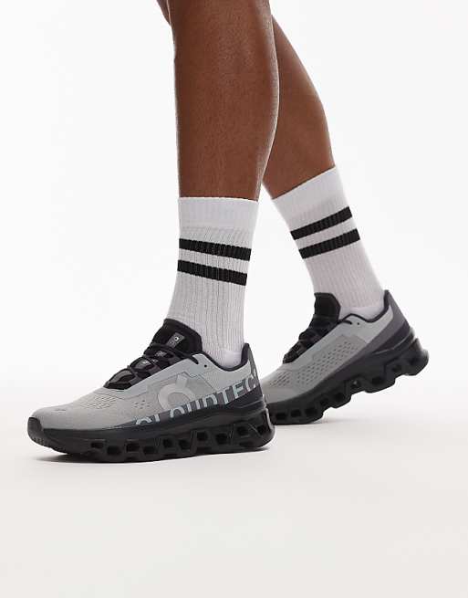 ON Cloudmonster running trainers in grey